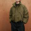 2025 Men's American Style Warm Versatile Cotton Jacket, Stand Collar, Winter, Short, Simple, Slimming Design.