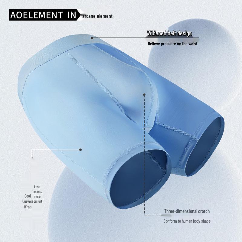 Herren Eis-Seide Schnelltrocknend Anti-Scheuer Boxer Briefs - Sommer Sport, Übergröße