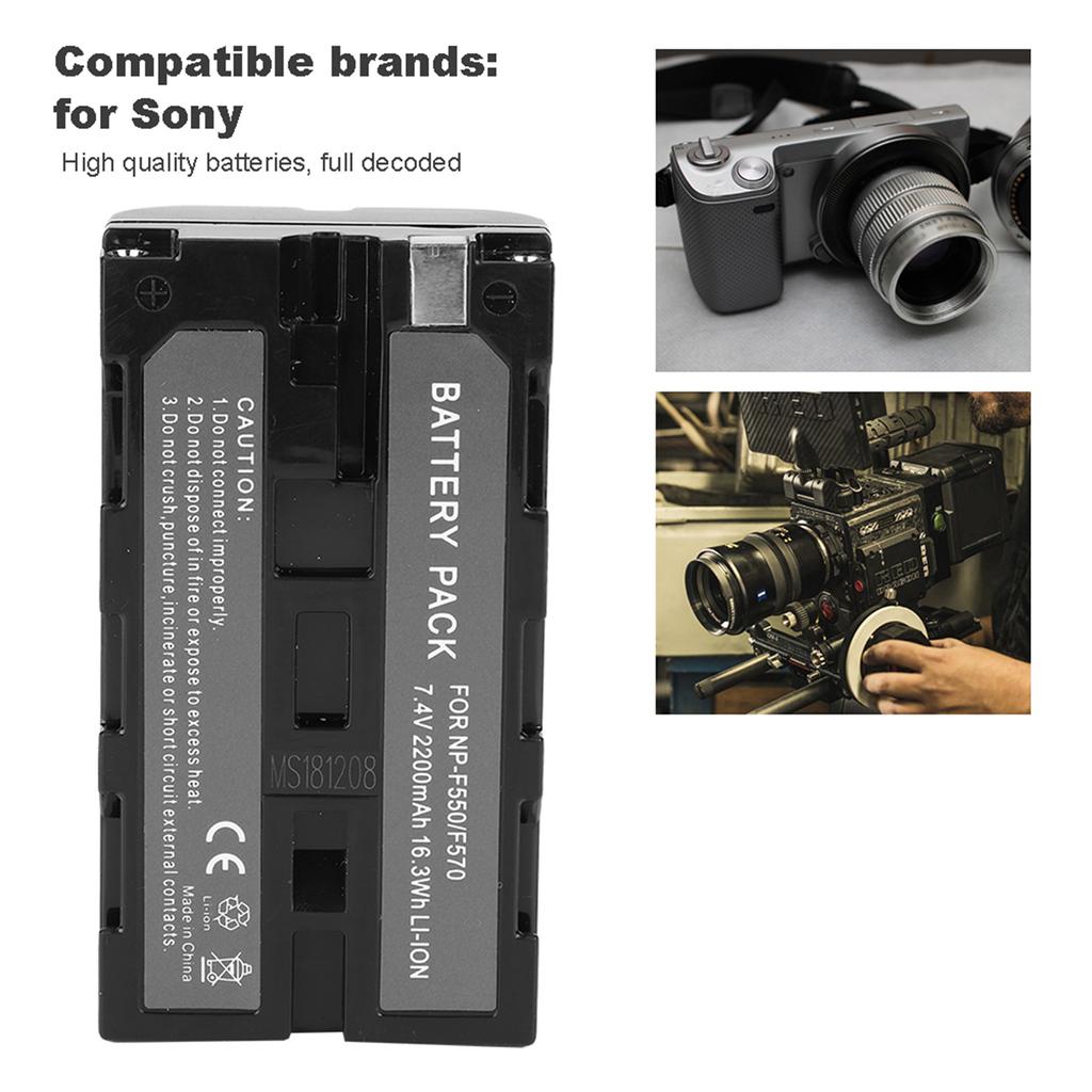 NPF550NPF570 7.4V 2400mAh Akumulator do Kamery Kamkordera Pełny Dekodowany dla Sony2