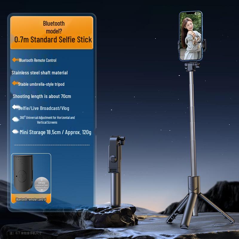 

Bluetooth Selfie Stick with Integrated Fill Light and Remote, Multi-functional Tripod for Mobile Phones and Live Streaming