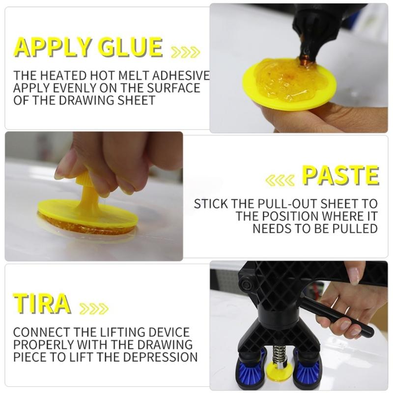 6Pcs Auto Maintenance Tool Dents Removal Tool Sheet Dents Removal Pulling Sheet Dents Repair Tool Puller Glues Sheet