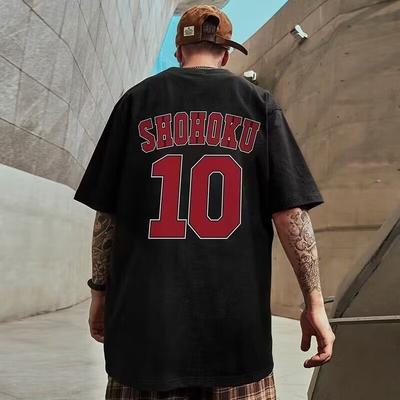 8XL Hombre Moda Oversize Holgado Baloncesto Americano Número diez Estampado Manga Corta Cuello Redondo Versátil Tendencia Conjunto de Pareja