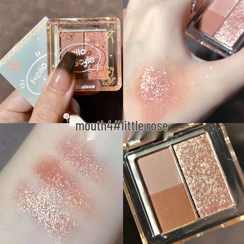 Beginner-Friendly Waterproof Three-Color Glitter Eyeshadow - Shimmer & Shine Stage Makeup
