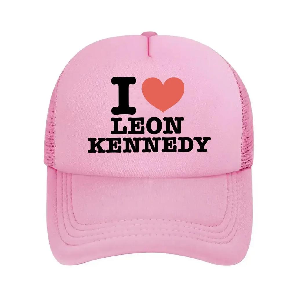 I Love Leon Kennedy Gaming Inspired Character Tribute Art Mesh Baseball Cap