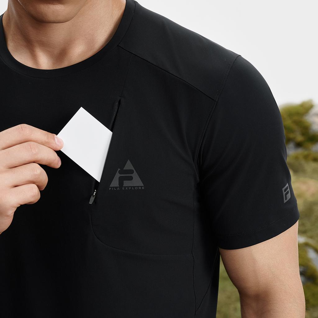 Fila Explorer Fashion Simple Casual Outdoor Daily Versatile Skin-Friendly Soft Comfortable Sports Short Sleeve T-Shirt Men T-Shirts A11M537106F-BK