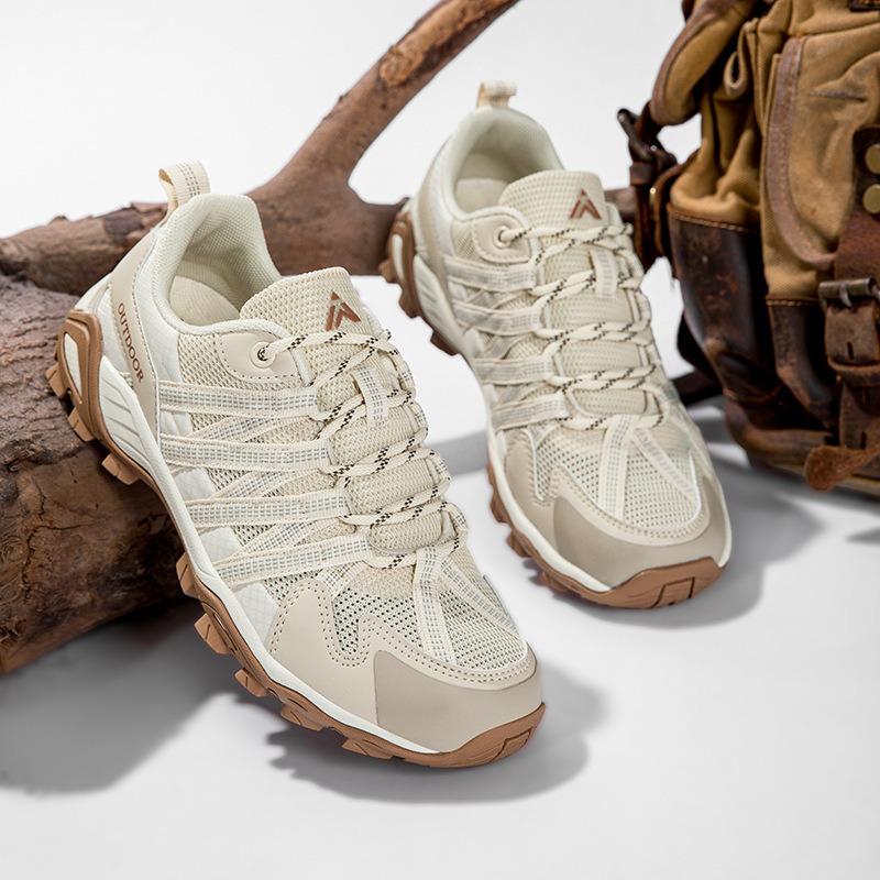 New Adult Male and Female Couples Breathable Mesh Lightweight Shock Absorption Outdoor Off-road Hiking Shoes Non-slip Hiking Shoes