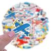 60 Cartoon Airplane Stickers for Kids - Waterproof Decorations for Suitcases, Guitars, Computers, Skateboards, and Cups