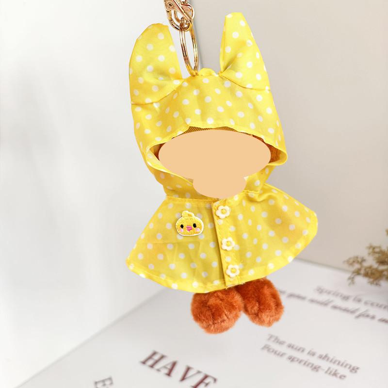 [Cloth  Only]   Waterproof Raincoat for Keychain Plush Doll ,Waterproof Raincoat for Going Out.