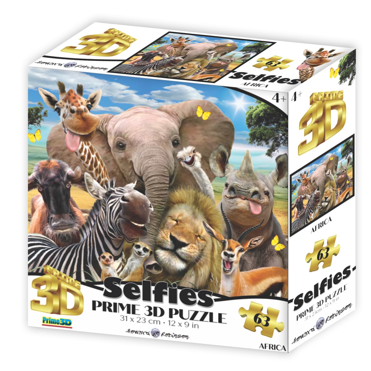 

Yamasan Prime 3D Howard Robinson African Animal Selfie 13542 Finished Size: 31 x 23 cm 63 Pieces