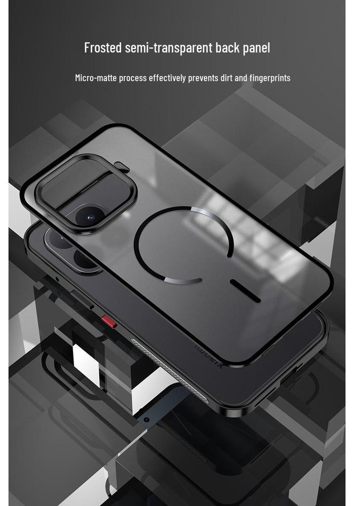 Xiaomi 17T Pro Magnetic Metal Heat Dissipation Case - Matte, Anti-Fingerprint, Snap-On Side Frame