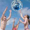 Inflatable Glitter Beach Ball Pvc Floatable Confetti Beach Ball Toy For Swimming Pool Beach Party