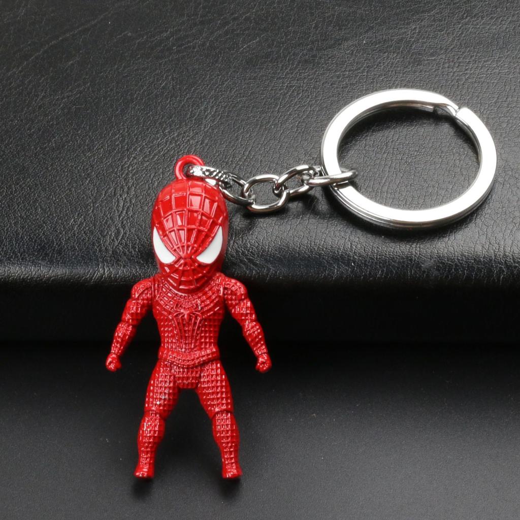 New Avengers Cartoon Spider Man Iron Man Metal Keychain Doll Keyring Bags Accessories Car Key Chain Kids Birthday Gift