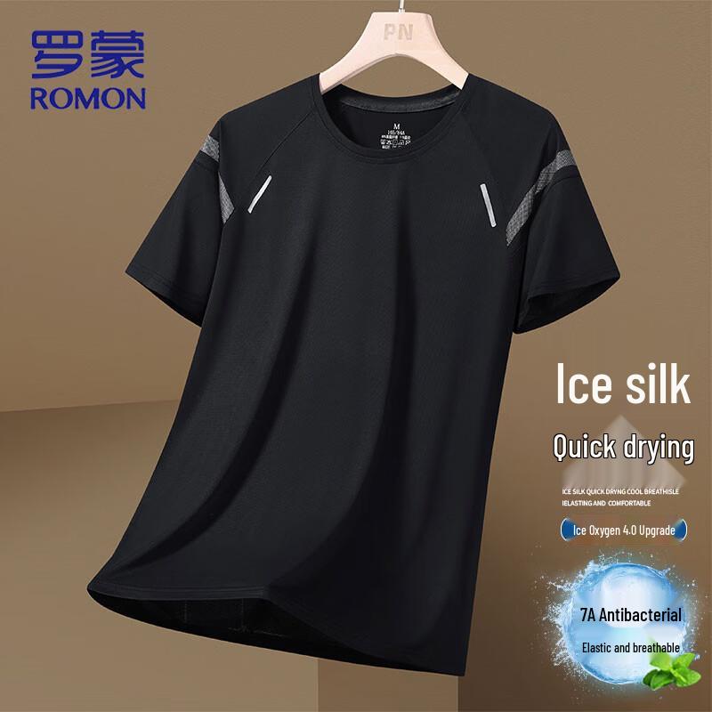 Romon Men s Ice Silk Quick Dry Short Sleeve T-Shirt 5XL 2160₽