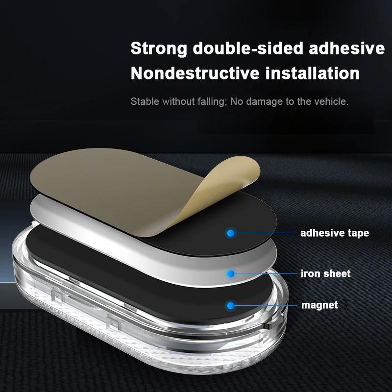 Car Led Touching Light Tiny Size Magnetic Roof Reading Light USB Rechargeable Gentle Illumination Lamp for Floor Trunk