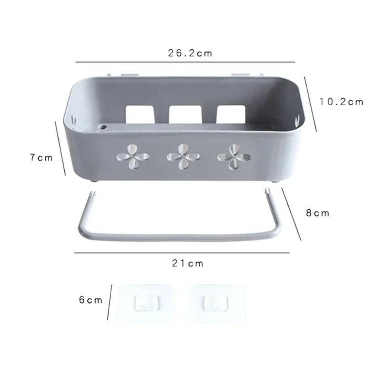 Bathroom Tools Wall Shelf Shower Storage Rack Bathroom Towel Holder Bathroom Accessories Shelves for Shampoo Holder Organizer LS