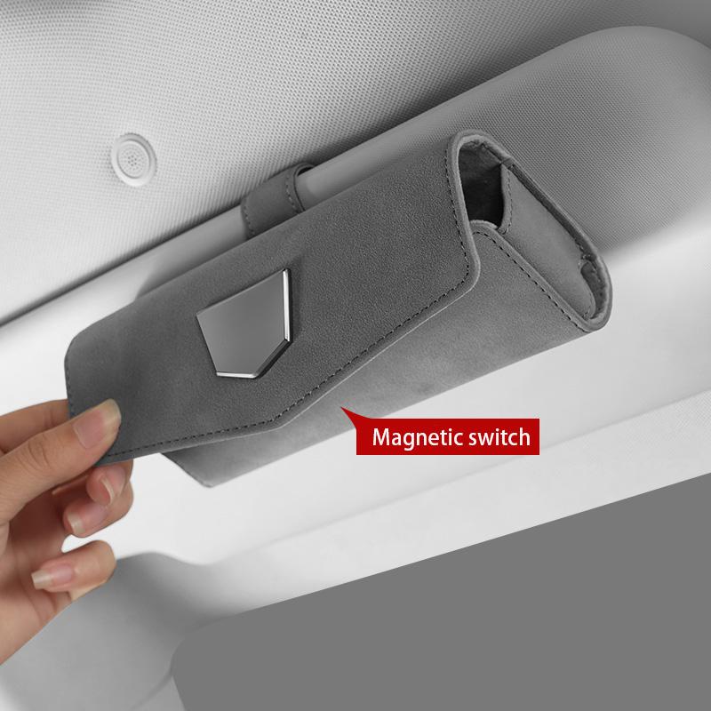 

WeiHao автомобильный держатель для очков, органайзер, аксессуары, инструменты, гаджеты, магнитный чехол для солнцезащитного козырька, ящик для хранения, солнцезащитный козырек для универсального