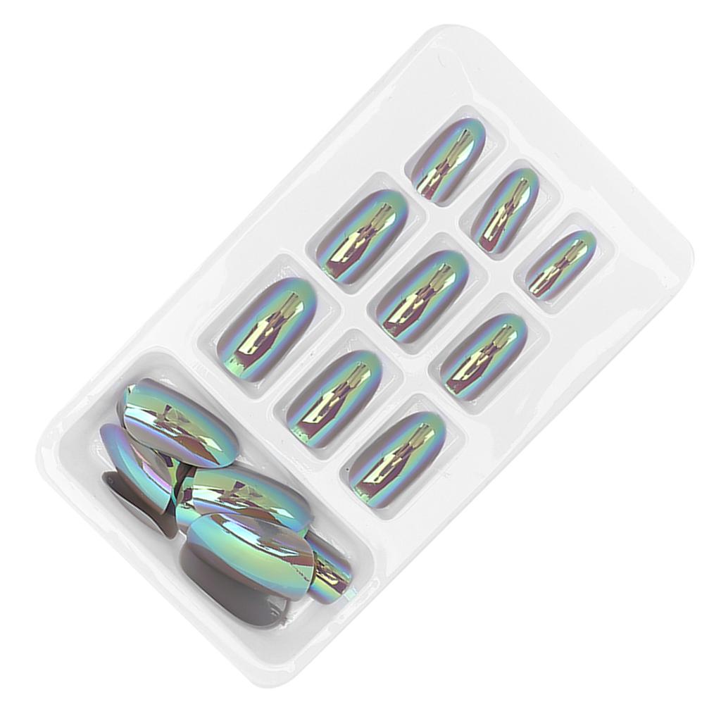 24pcs Fashionable Fake Nails Detachable Bright Color False Nail Patch Full Cover Nail Art Tips06