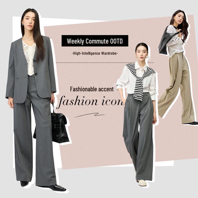 YERAD Women's Lyocell Acetate Wide-Leg Trousers