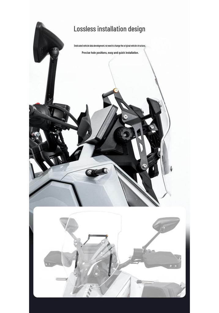 Zongshen 368G Motorcycle Navigation Phone and Recorder Mount for Off-Road Touring