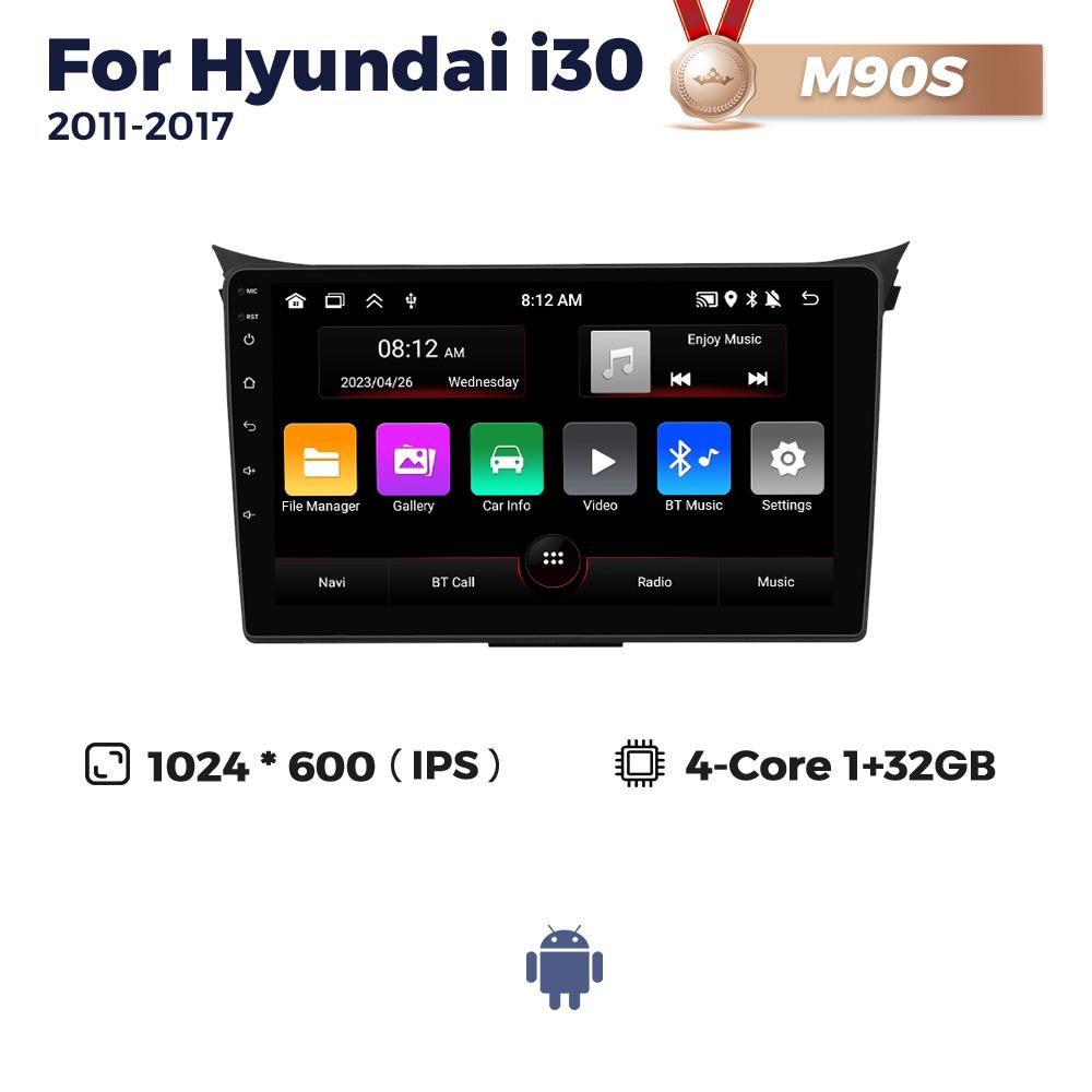 

Автомобильное радио Navifly 2din для Hyundai i30 II 2 GD 2011-2017, мультимедийный видеоплеер, GPS, Android Auto, беспроводной Carplay, BT, DSP, стерео