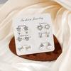 Temperament Week Earrings 6 Pairs Combination Set Student Personality Earrings, Week Earrings Set