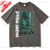 Horror Game Fun Silent Hill 2 Printing T Shirts Male Rock Shortsleev Tees Novelty Trend Vintage Casual Tops Cotton Ropa Hombre