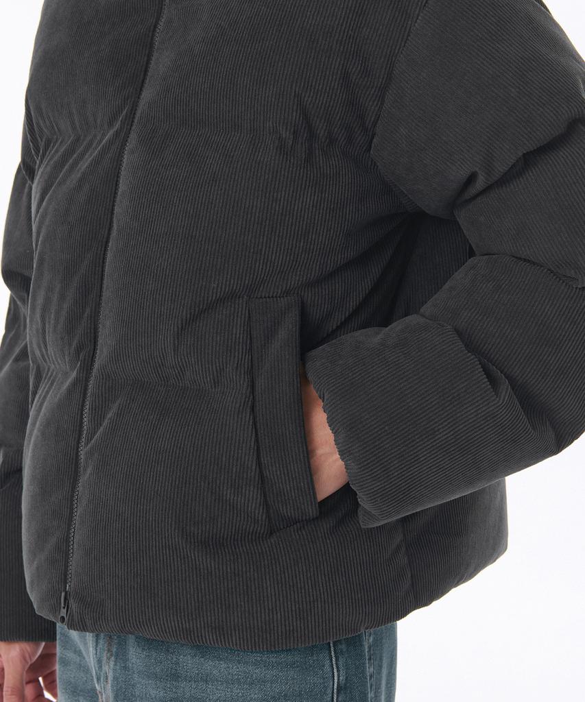 Musinsa Standard Daily Puffer Corduroy Short Padded Jacket [Dark Gray]