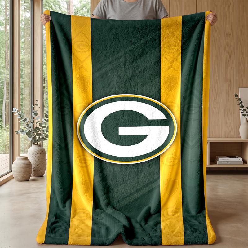 Coperta in Flanella Pile Green Bay Packers Coperta Calda e Accogliente per Divano Letto Viaggio Uso Stagionale