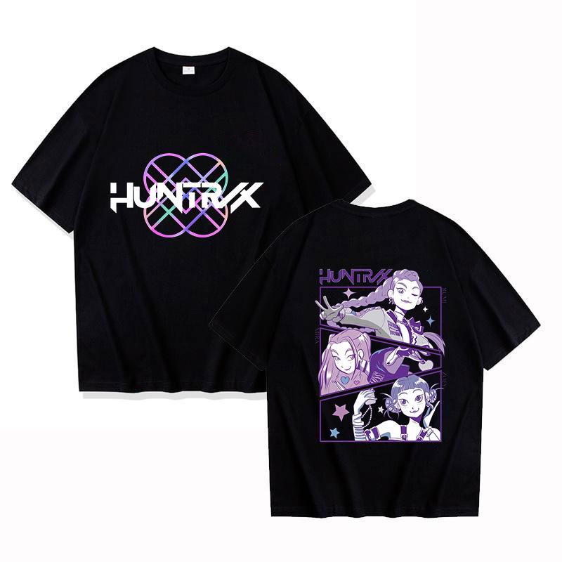 Kpop Dämonenjägerin Girlgroup Unisex Harajuku T-Shirt - Schmal geschnitten Hip Hop Stil Kurzarm Top