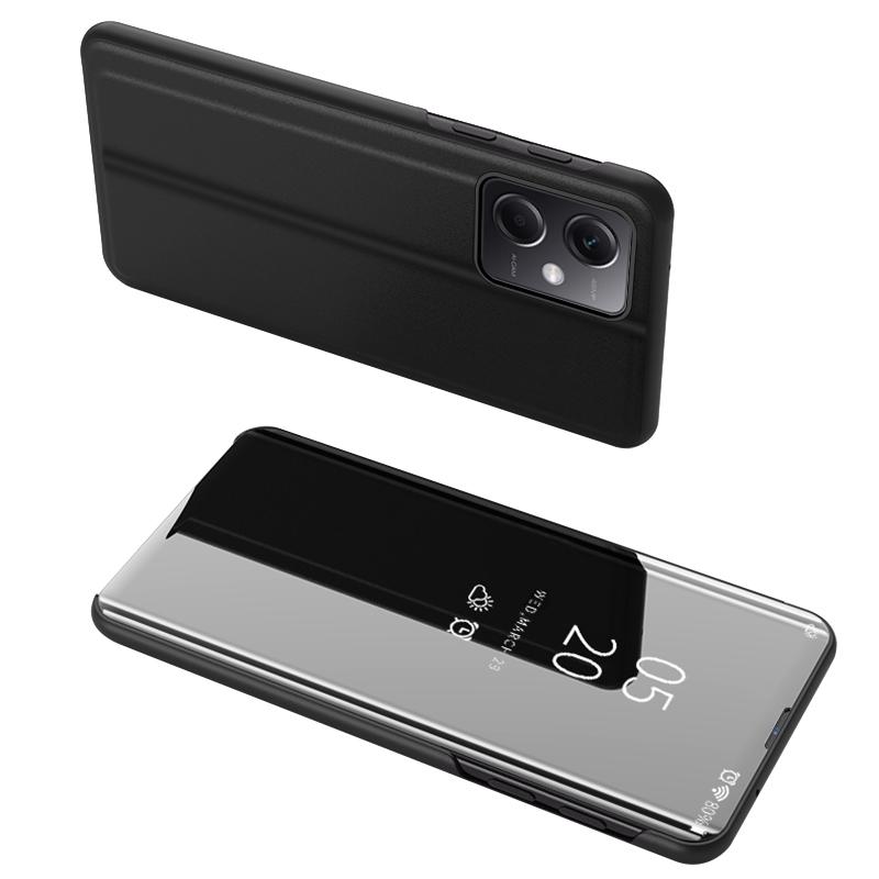 For Xiaomi Poco X5 Pro 5G/Redmi Note 12 Pro Speed 5G/Note 12 Pro 5G View Window PU Leather Phone Case Electroplating Mirror Surface Stand Cover