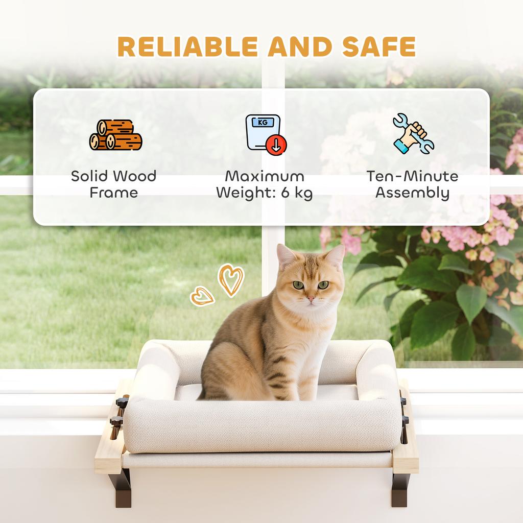 Cat Radiator Bed Adjustable Hanging Cat Hammock With Removable And Washable Cushion For Indoor Cats Cream White