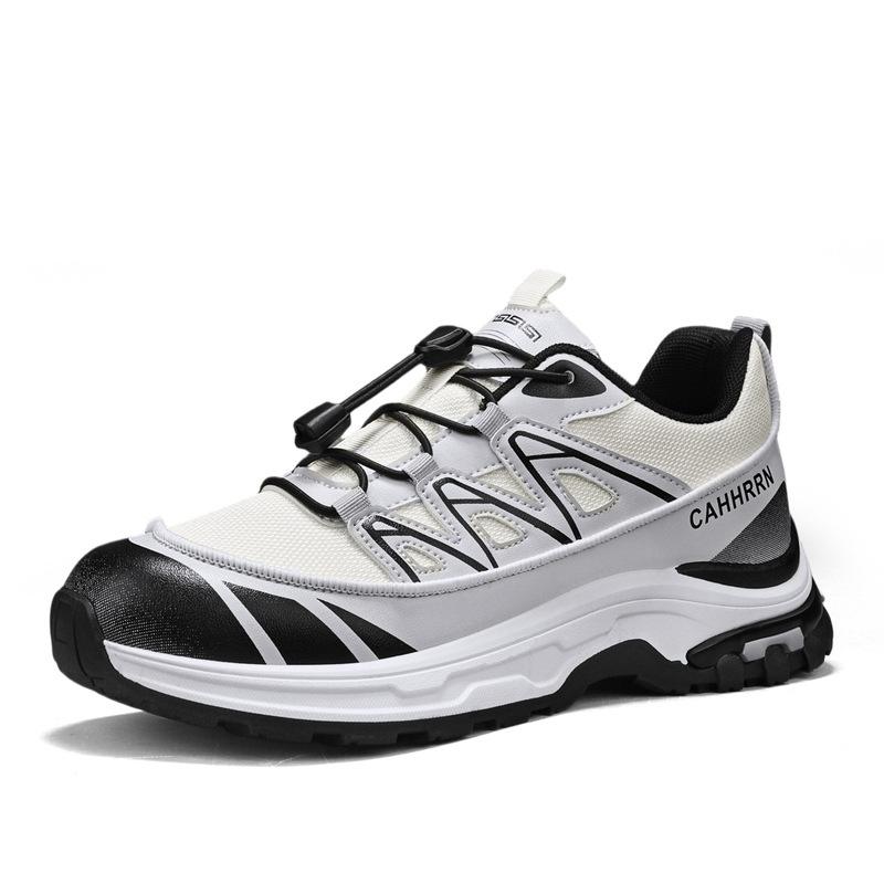 Outdoor Non-slip Wear-resistant Breathable Low-top Casual Hiking Shoes Spring and Autumn Elastic Buckle Sports Large Size Hiking Shoes