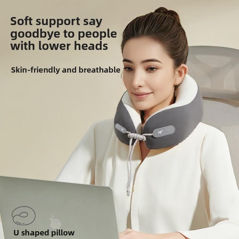 1pc Cool U-shaped Pillow Memory Foam Neck Pillow Portable and Storage Travel Neck Pillow Essential Travel Pillow for Trips