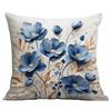 New Imitation 3d Blue Floral Pillowcase Small Fresh Home Cushion Pillowcase Decoration