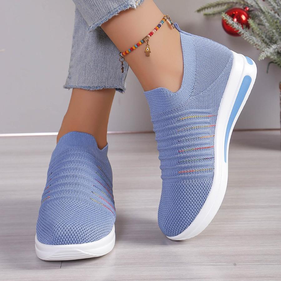 2025 Fall New Arrival Women's Chunky Sole Platform Sneakers - Sporty Knit Casual Shoes