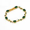 French retro style branches and leaves colored gold bracelet oval vine curve niche light luxury commuter hand jewelry