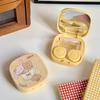 New Portable Contact Lens Case Cute Cartoon Contact Lens Box Travel Kit For Girls Beauty Lens Storage Container