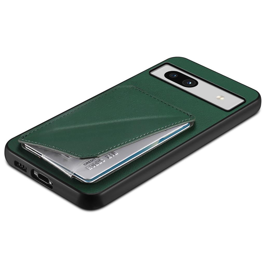 Pro Google Pixel 7a Pouzdro PU Kůže+PC+TPU Skrytý Zadní Držák na Karty Kryt na Telefon