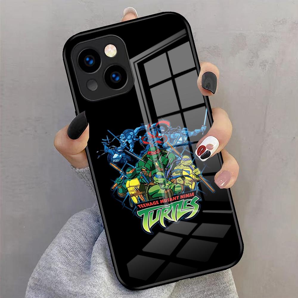 Anime Tortugas Ninjas Phone Case For IPhone 17 Pro Max 16 15 14 Pro Max 13 11 X Xs Xr 8 7Plus Glass Cover