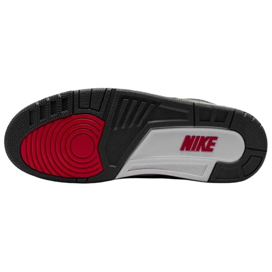 Jordan Air Jordan 3 Slip Resistant Abrasion Resistant Low Top Vintage Basketball Shoes Unisex Blue Red IR0914-400