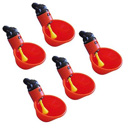 Feed Automatic Bird Coop Poultry Chicken Drinker Water Drinking Cups 5Pcs