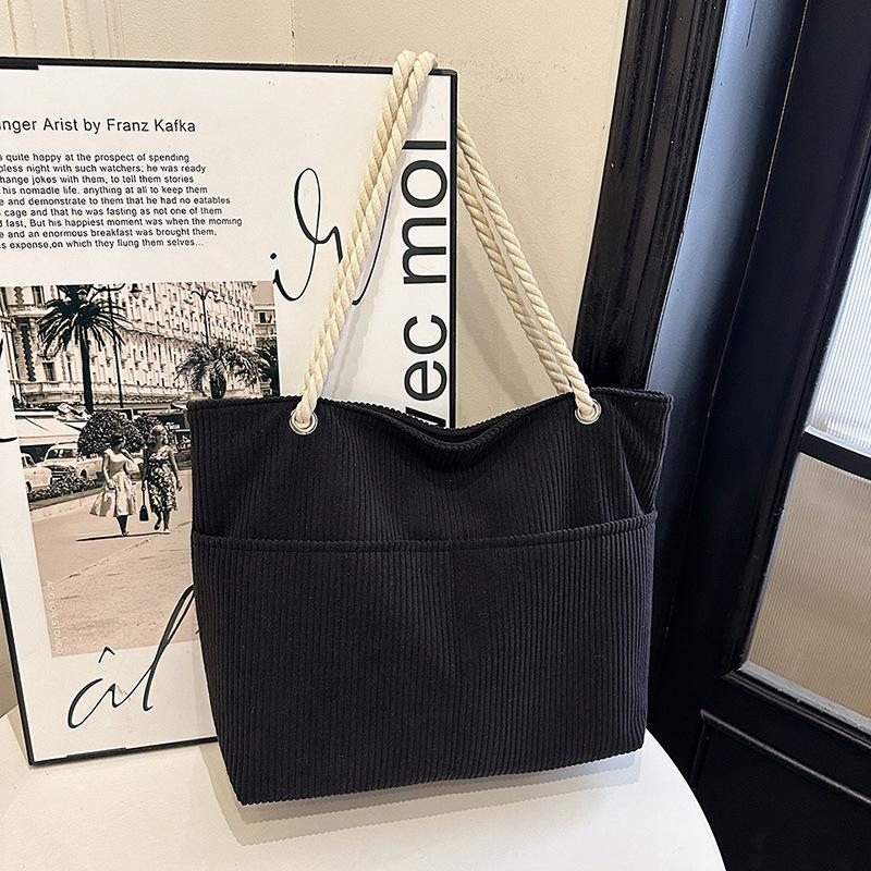 Сумка большой вместимости женская корейская версия на одно плечо модная повседневная ретро арт вельветовая женская сумка простая женская сумка сумка-тоут