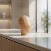 Testa di Manichino con Base Stand Finitura Legno Leggera per Rivenditori