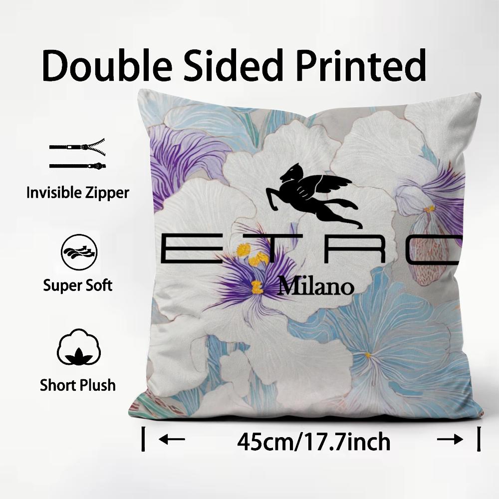 Classic Fashion Brand Etro Cushion Cover Soft & Easy-Wash Pillow Case – Versatile For Couch, Bed, Travel And Office