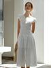 Lenina Liliana Puff Sleeve Embroidery Dress_White