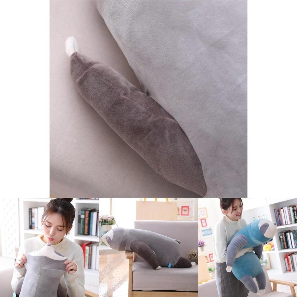 Adorable Sloth Plush Toy Pillow For Kids And Girls Short Plush And Pp Cotton Stuffed Blue And Grey