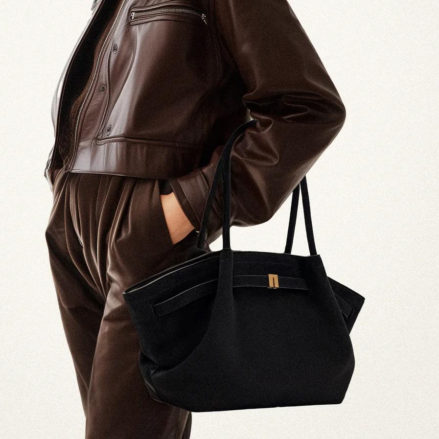 2026 Dumpling Bun Suede Single Shoulder Underarm Bag with Unique Design, Handheld Tote Bag, Commuter Wear, Crossbody Bag