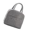 Womens Lunch Box Large Capacity Oxford Fabric Thick Cotton Core Insulated Lunch Bag for Office School Camping Gray