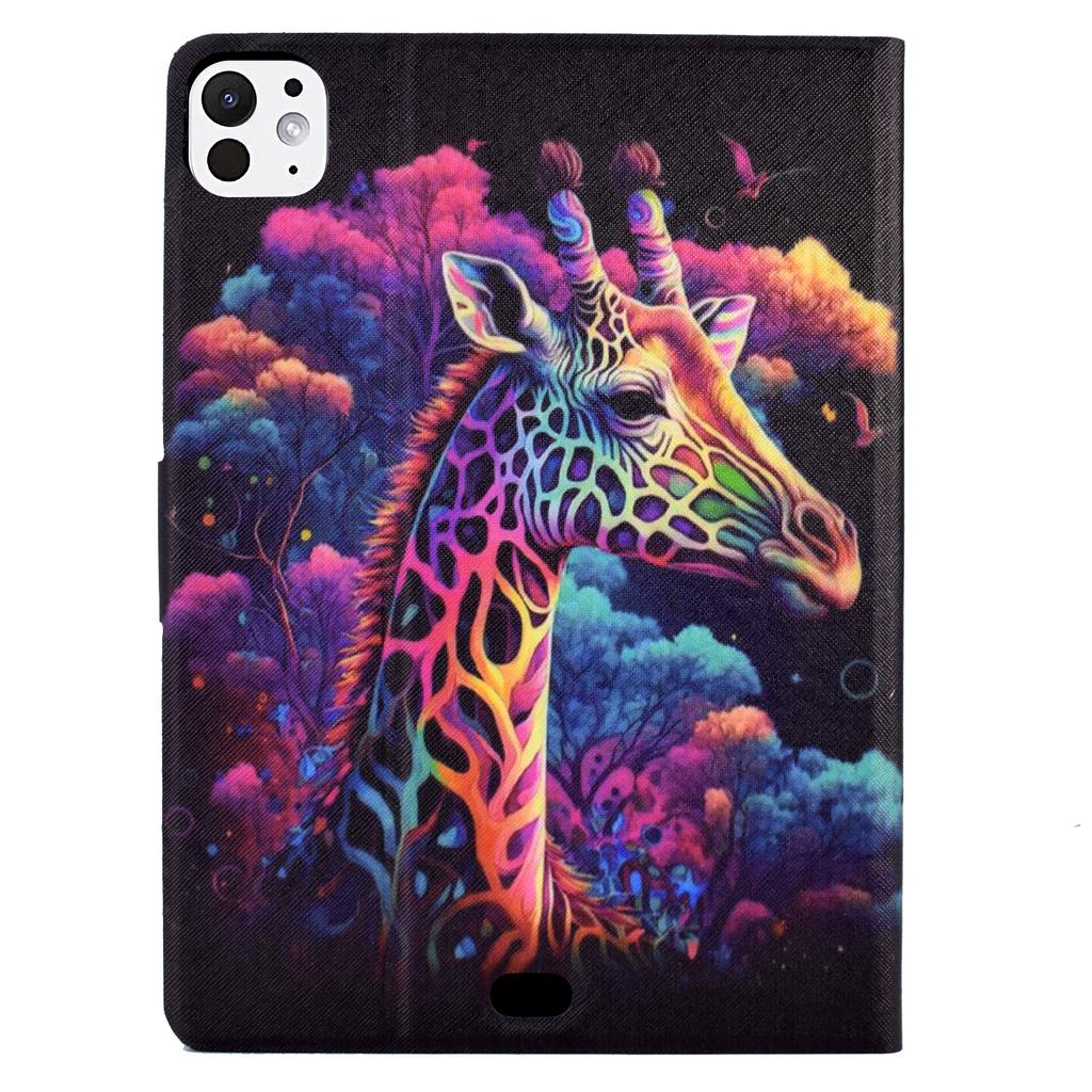 For iPad Pro 11 (2024) Case Pattern Leather Tablet Protective Cover Auto Sleep/Wake