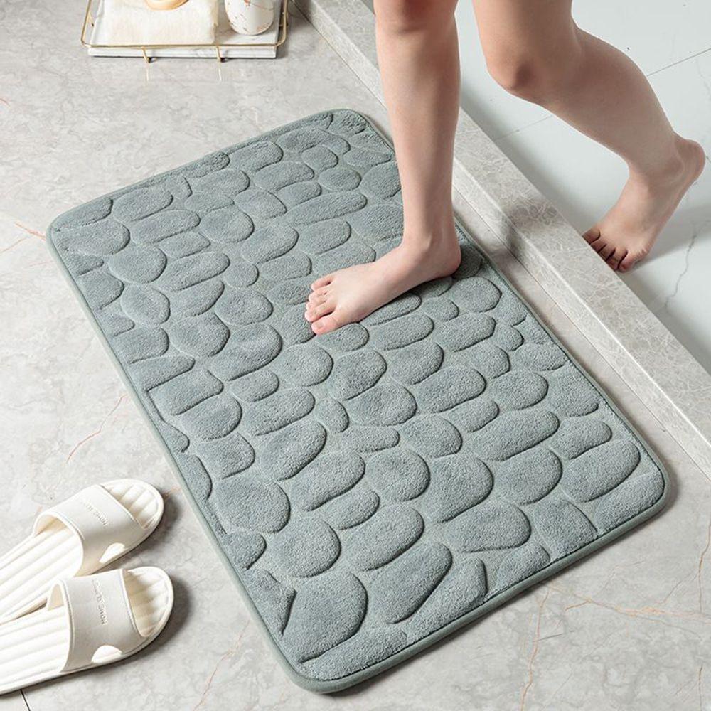 Thickened Bathroom Floor Mat Cobblestone Shower Doormat Practical Bath Mat